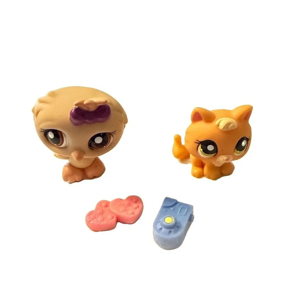 LPS 2011 Walmart Exclusive Pet Pairs Owl #1997 Cat #1998 Heart Cookies Camera